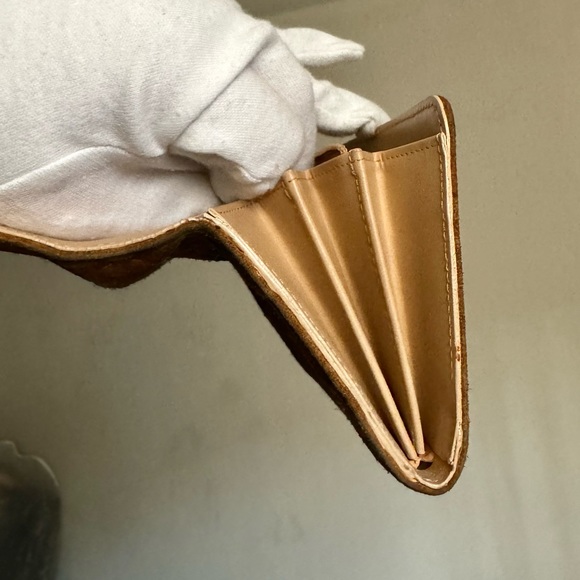 CELINE C Macadam Suede Long Wallet Gold Hardware Tan Brown - Picture 8 of 16